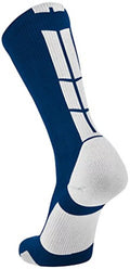 Baseline 3.0 Athletic Crew Socks (Navy/White, Small)