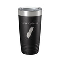 Lake Quivera Map Tumbler Travel Mug Insulated Laser Engraved Coffee Cup Colorado 20 oz Black