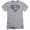 Superman - Wartorn Flag - Slim Fit Short Sleeve Shirt - Small