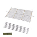 Yabuy Stainless Steel Picnic BBQ Grill Barbecue Grill Tool Camping BBQ Rack Simple and Easy Folding Grill Bracket Cooking Accessory