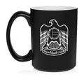 United Arab Emirates Eagle Ceramic Coffee Mug Tea Cup Gift (15oz Matte Black)