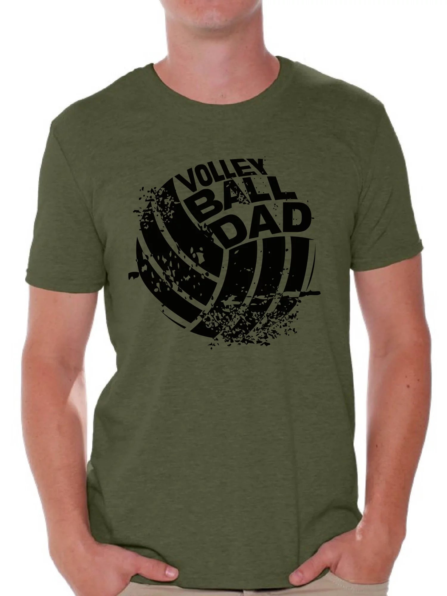 Awkward Styles Men's Volleyball Dad Graphic T-shirt Tops Black Team Sport Volleyball Father's Day Gift