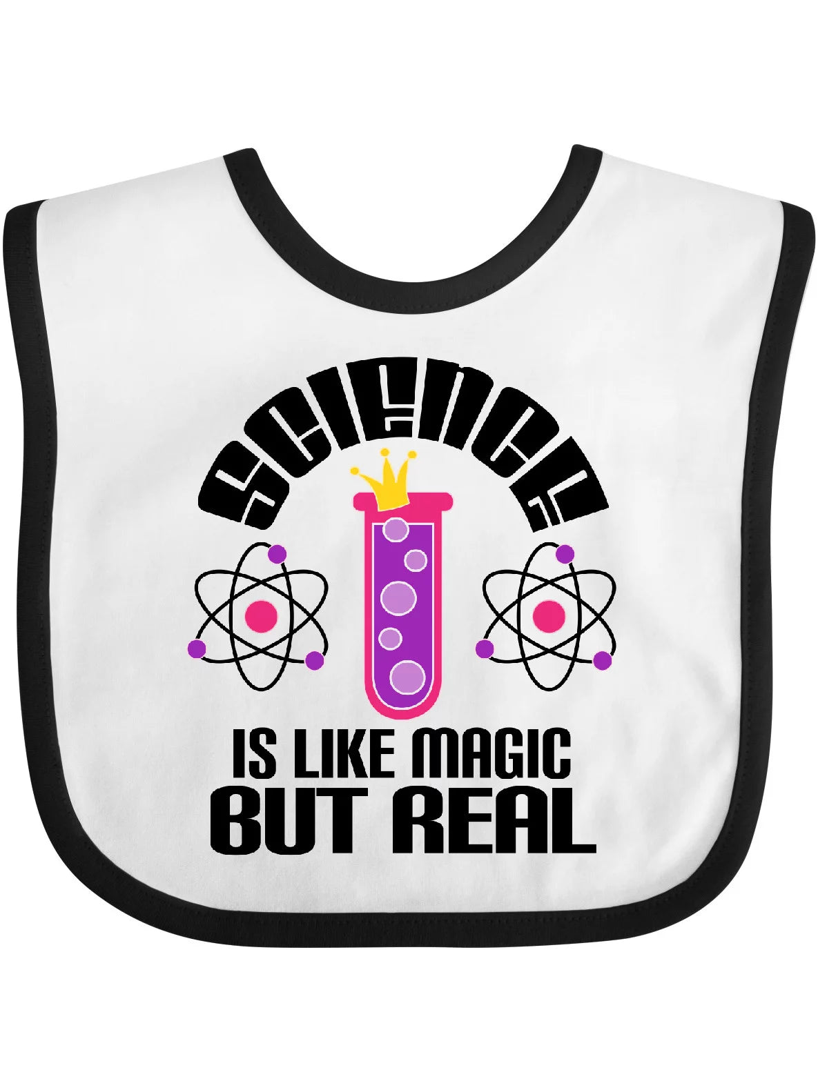 Inktastic Science is Like Magic but Real Girls Baby Bib