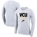 Nike  White VCU Rams 2023 On Court Bench Long Sleeve T-Shirt
