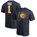 Men's Navy Indiana Pacers #1 Dad T-Shirt
