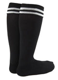 Lian LifeStyle Boy and Girl 2 Pairs Knee High Sports Socks for Baseball/Soccer/Lacrosse XS Black