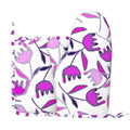 XMXY Oven Mitts and Pot Holders 2 Pcs Sets, Purple Flower Heat Resistant Silicone Cooking Gloves for Grill Baking BBQ Kitchen Decor