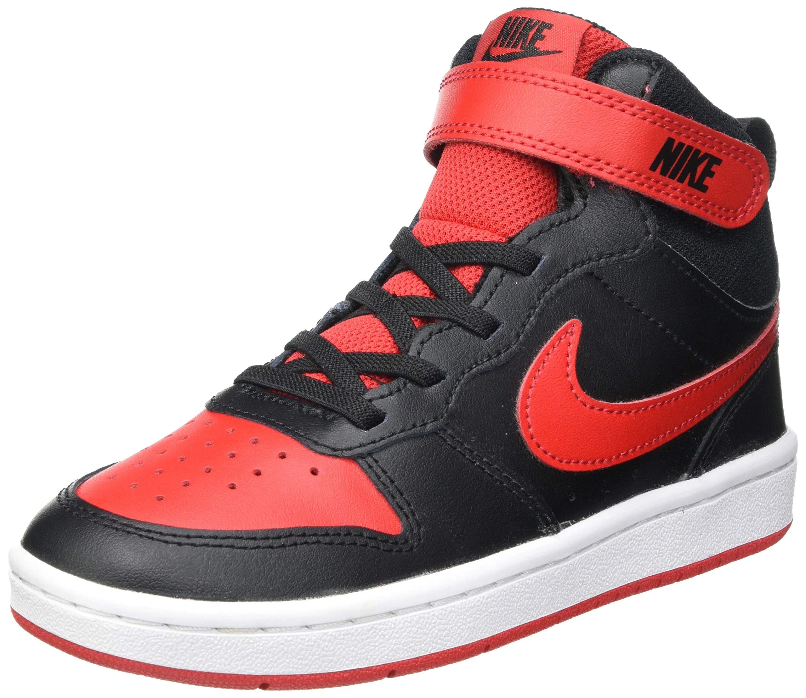 Nike Court Borough Mid 2 Gs Trainers Child Black/Red High Top Trainers Shoes