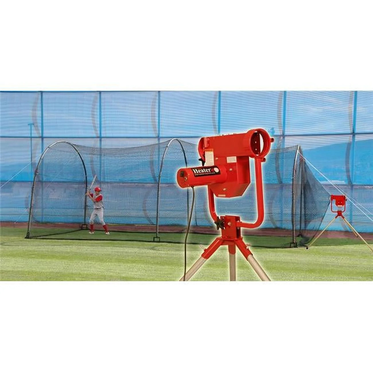 24 ft. Pro Curve Pitching Machine & Xtender Batting Cage