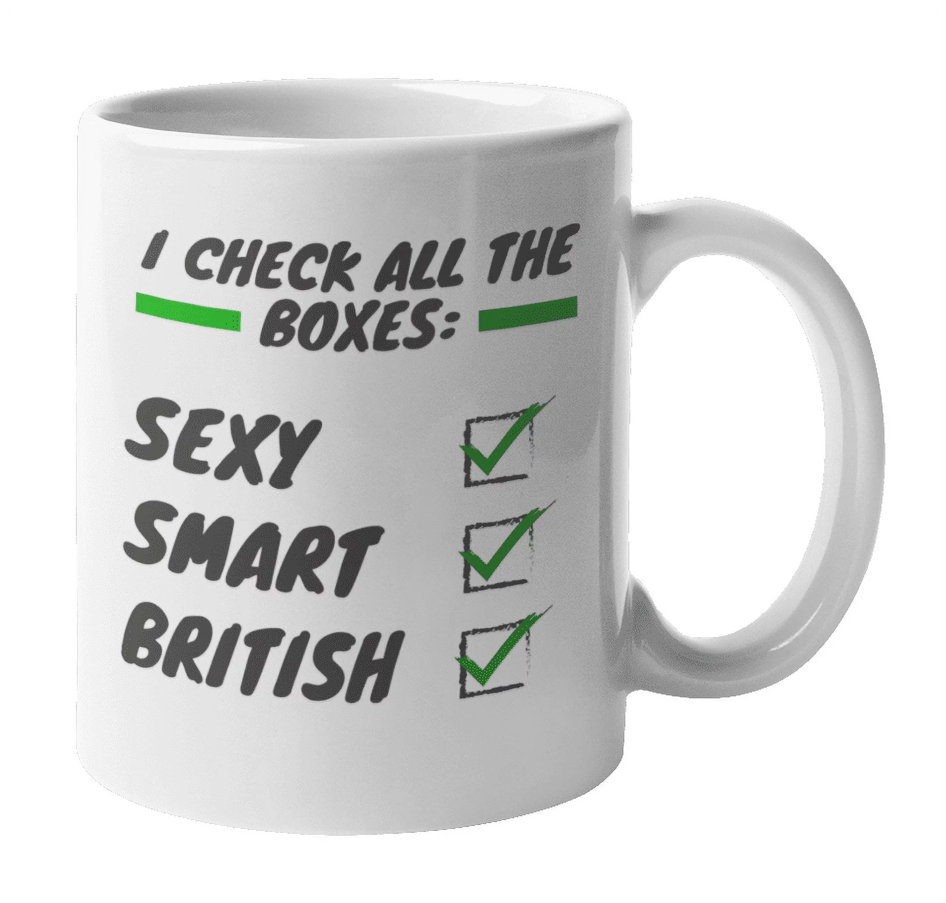 Smart British from Britain or England United Kingdom Themed Coffee & Tea Gift Mug (11oz)