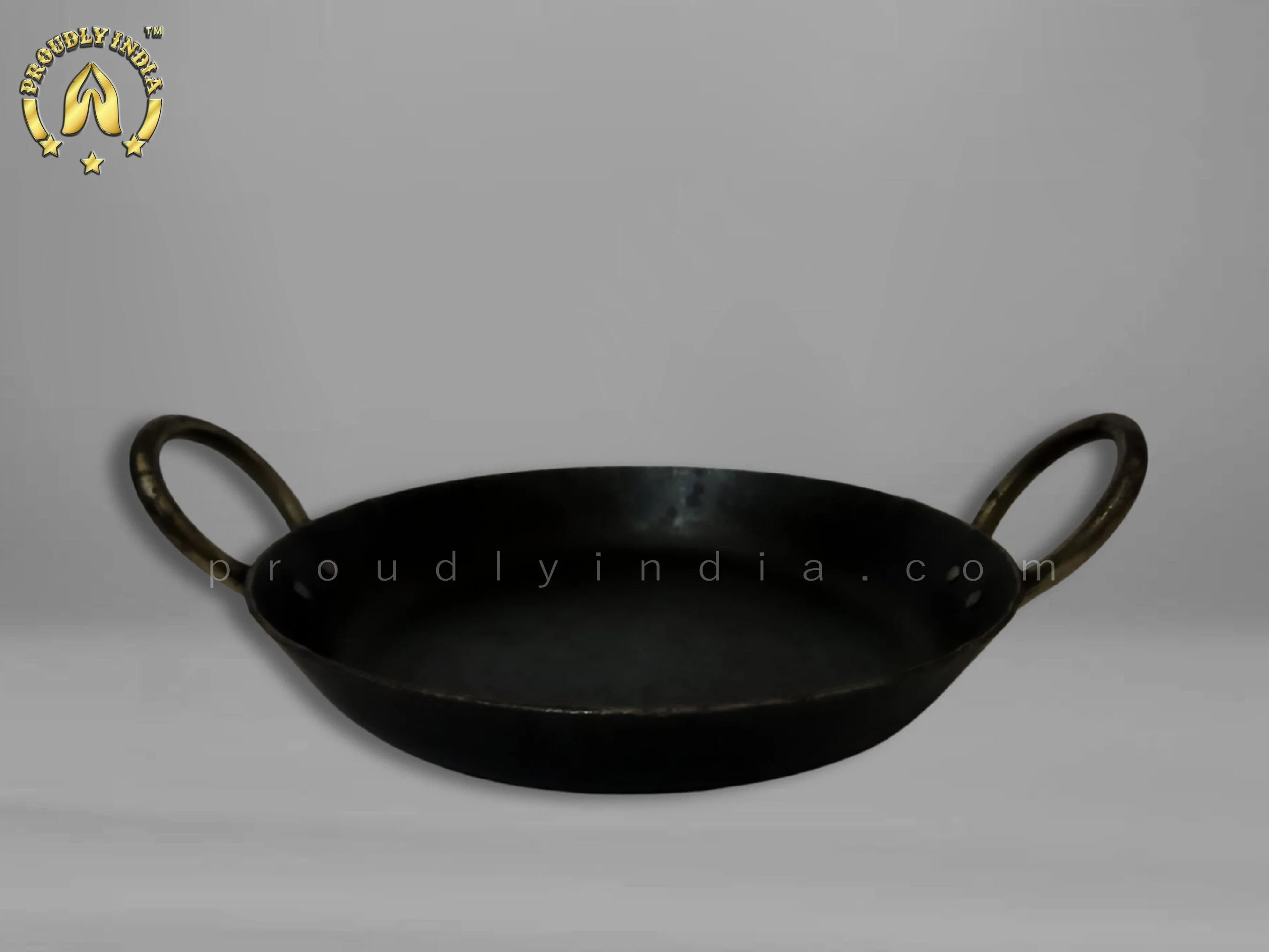ProudlyIndia Cast Iron Kadai, Kadhai, Indian Kadai, 8 inch handmade Kadai, Karahi Wok, Indian Karahi, Iron Frying Pan, Best Kadai To Buy