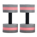 HOMEMAXS 2pcs Swimming EVA Floating Dumbbell Water Barbell Water Yoga Durable Fitness Exercise Equipment For Women Men (Gray Red)