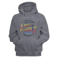 Street Fighter World Warrior Gunmetal Heather Adult Hoodie Sweatshirt