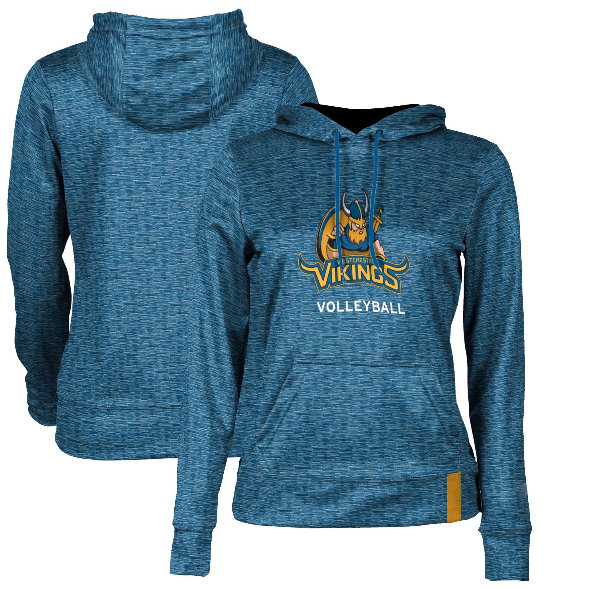 Women's Blue Westchester Community College Volleyball Pullover Hoodie