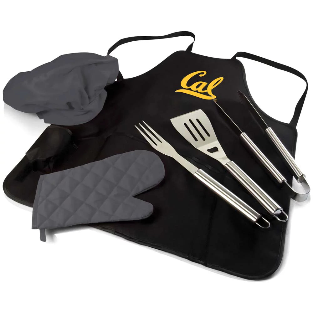 California Berkeley Team Sports Bears BBQ Apron Grill Set