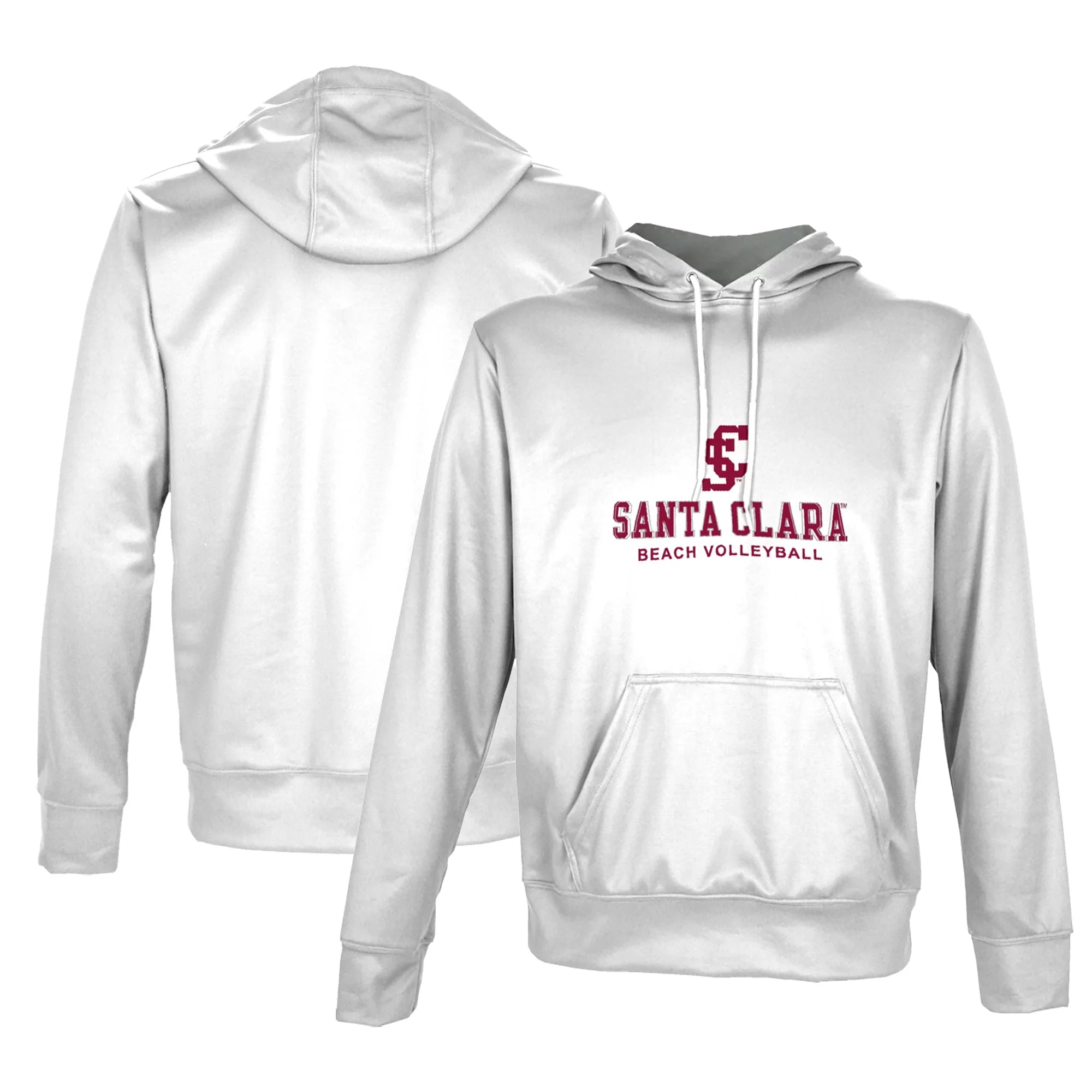 Men's ProSphere  White Santa Clara Broncos Beach Volleyball Name Drop Pullover Hoodie