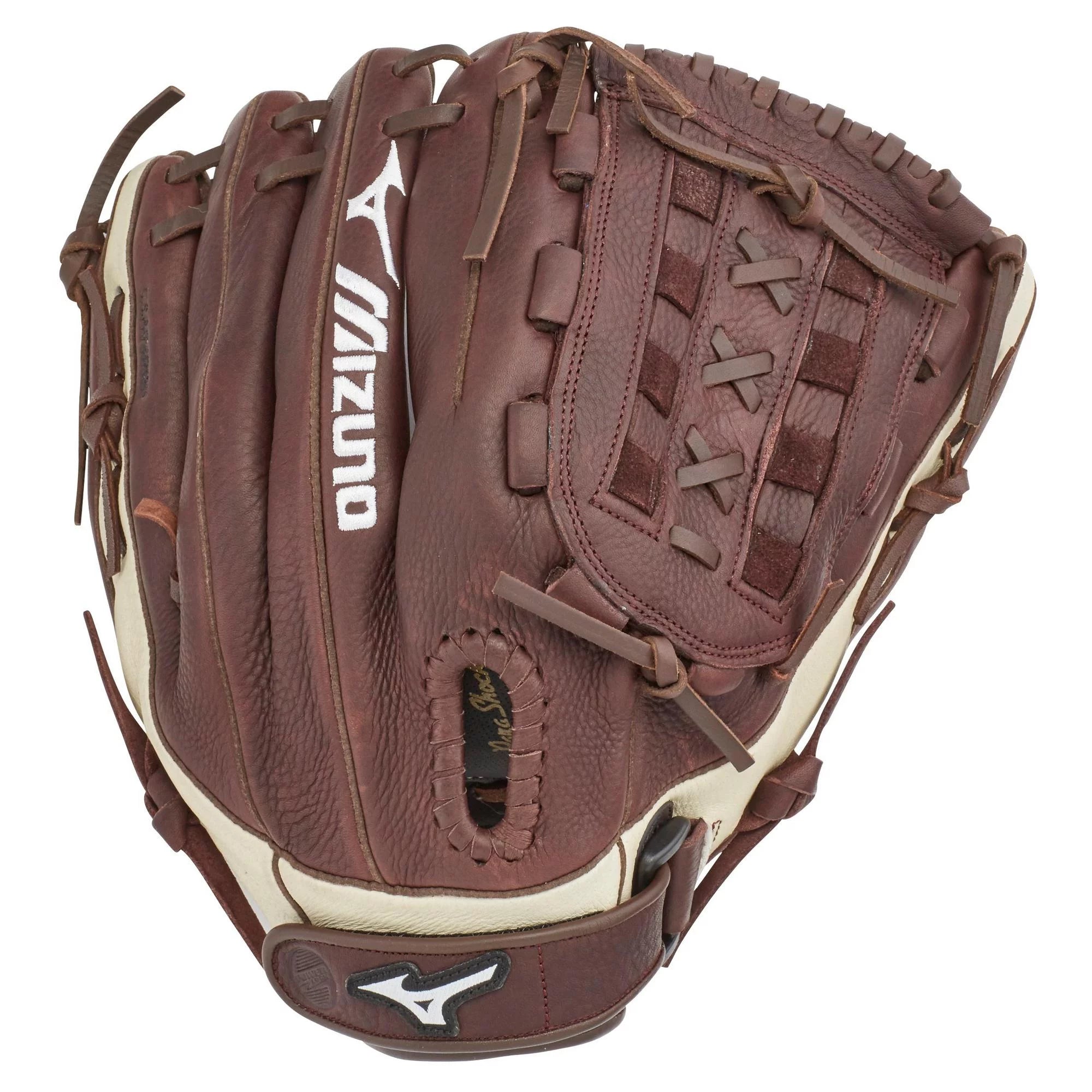 Mizuno Franchise Series Slowpitch Softball Glove 12.5, Size 12.5, Right Hand: Coffee-Silver (R883)