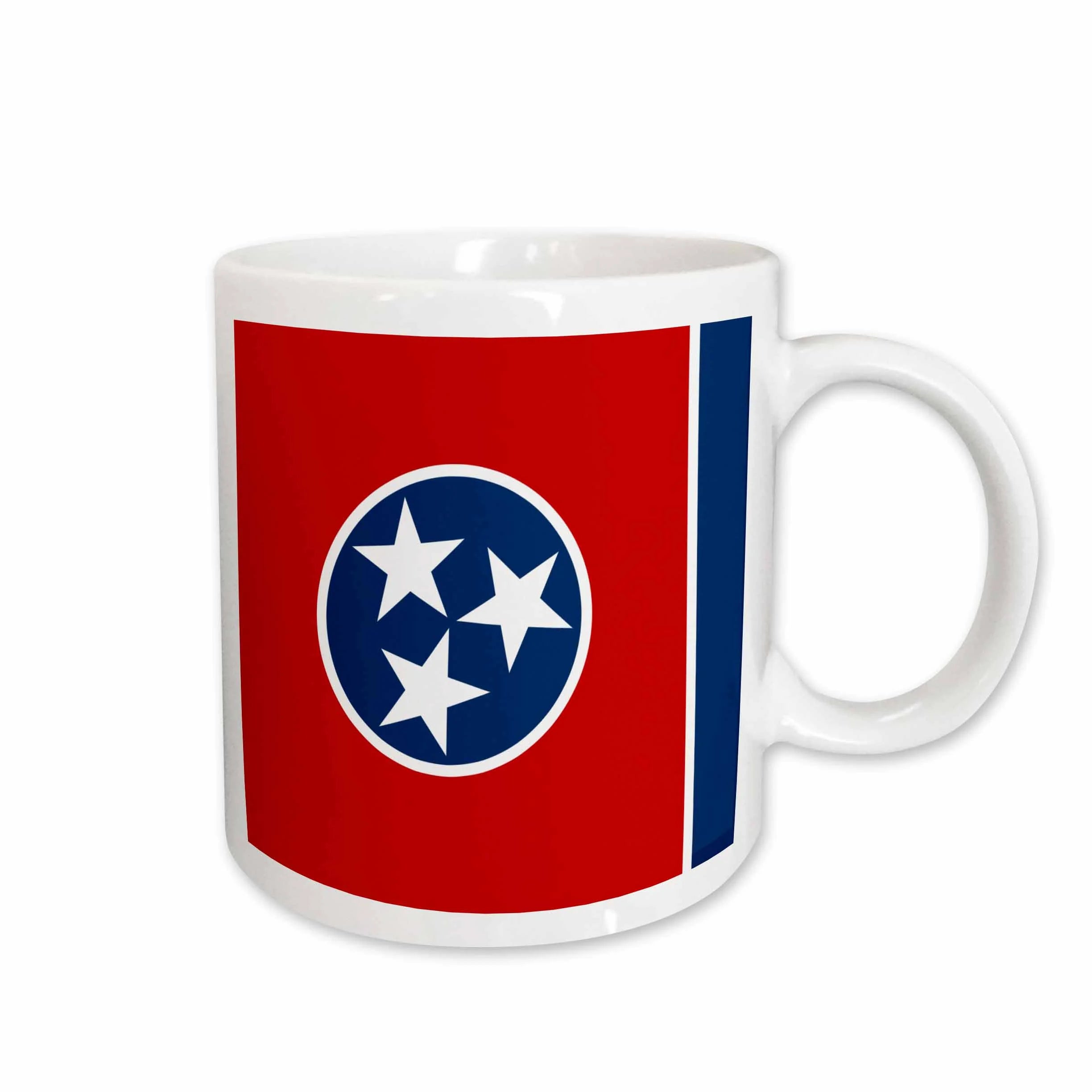 Flag of Tennessee TN - US American United State of America USA - red blue circle 3 white stars 11oz Mug mug-158446-1