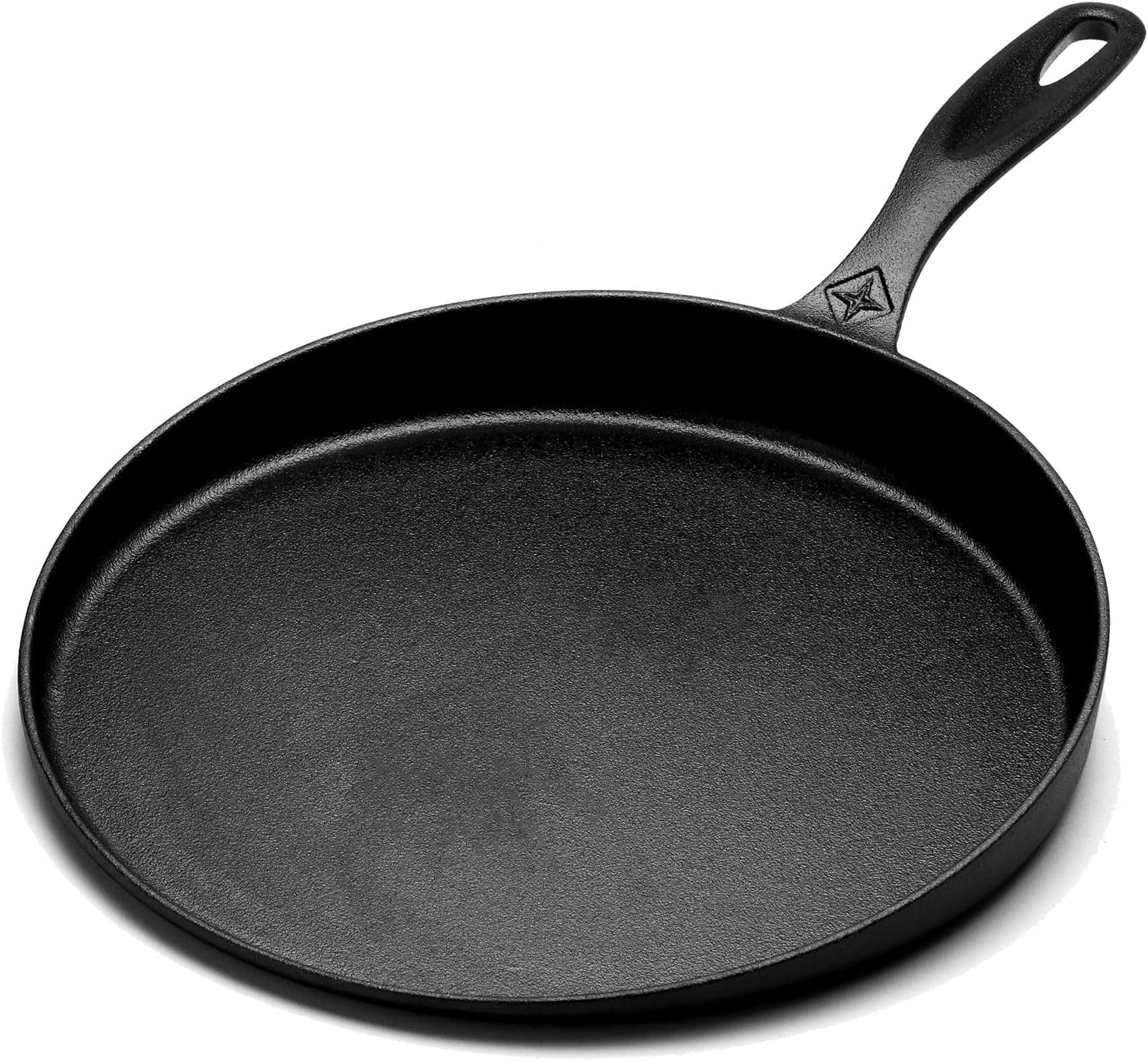 Flat Cast Iron Skillet - Enameled Cast Iron Fry Pan, Outdoor Cooking Pan