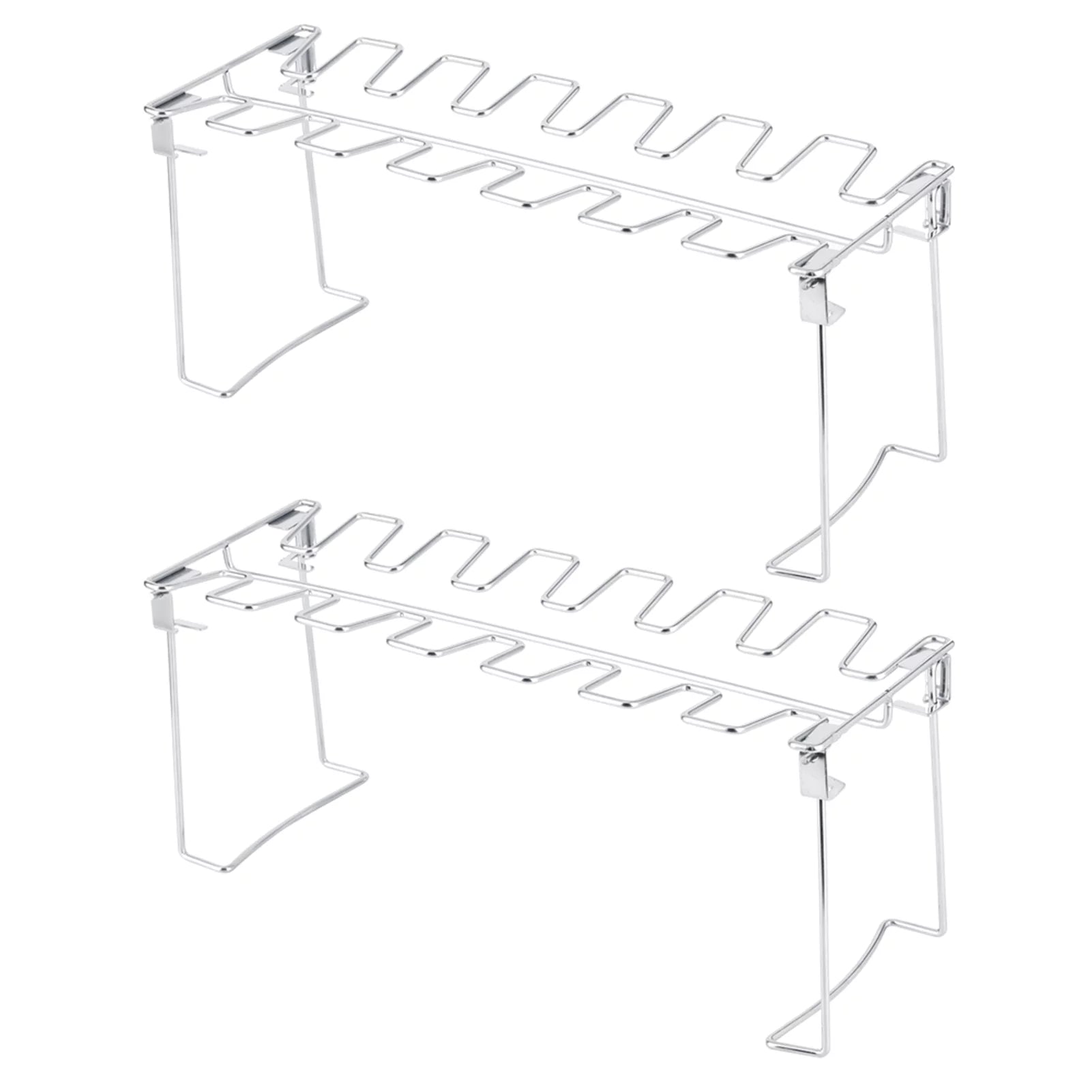 Stainless Steel Chicken Wing Leg Grill -2pcs Stainless Steel Chicken Wing Leg Grill Rack Folding Barbecue Oven Roaster Stand