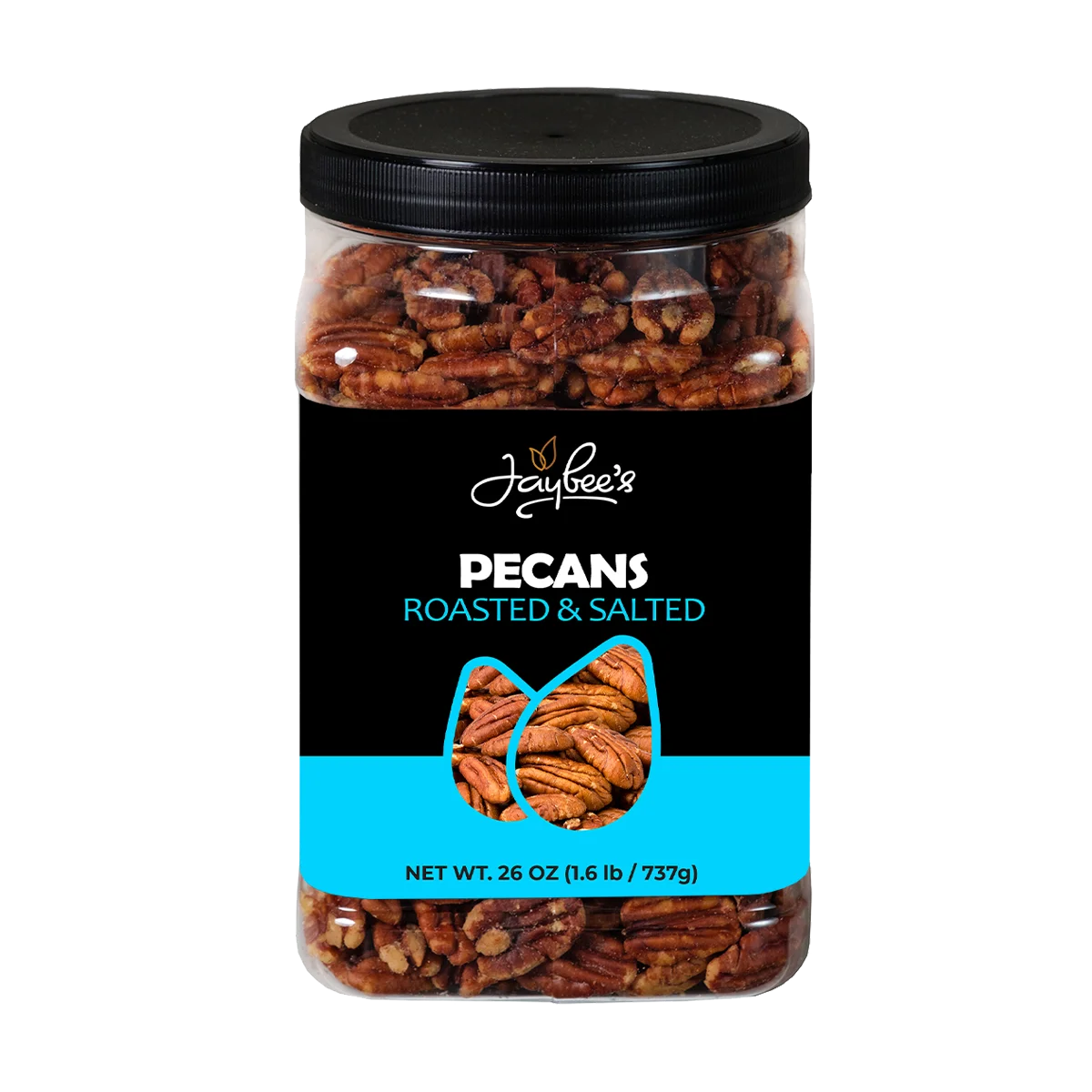 Jaybee's Whole Roasted Salted Pecans 26 oz - Great for Gift Giving, Baking, Cooking or Everyday Healthy Snack - Rich in Antioxidants, Low Carbs, Vegan & Keto Friendly - Certified Kosher