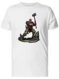 Old Warrior With Warhammer T-Shirt Men -Image by Shutterstock, Male Small