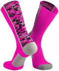 TCK Digital Camo Crew Socks (Neon Pink, Small)
