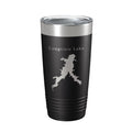 Longview Lake Map Tumbler Travel Mug Insulated Laser Engraved Coffee Cup Missouri 20 oz Black