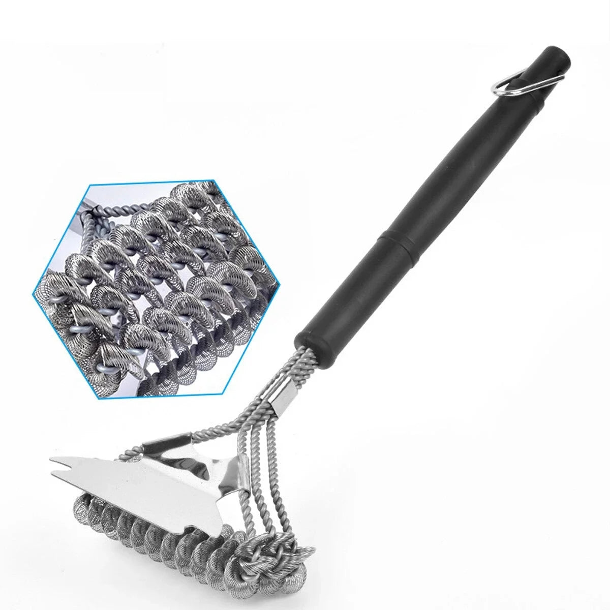Grill Brush and Scraper Bristle Free, BBQ Accessories Grill Brush for Outdoor Grill, 17 Stainless Steel BBQ Brush for Grill Cleaning, Grill Accessories Gifts for Men