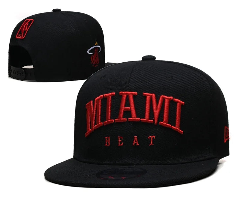 Miami-heat Basketball Cap Pro League Hat Adjustable Flat Cap