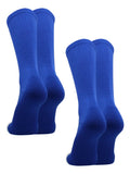 TCK Prosport Crew Athletic Socks (2 Pairs-Royal, Medium)