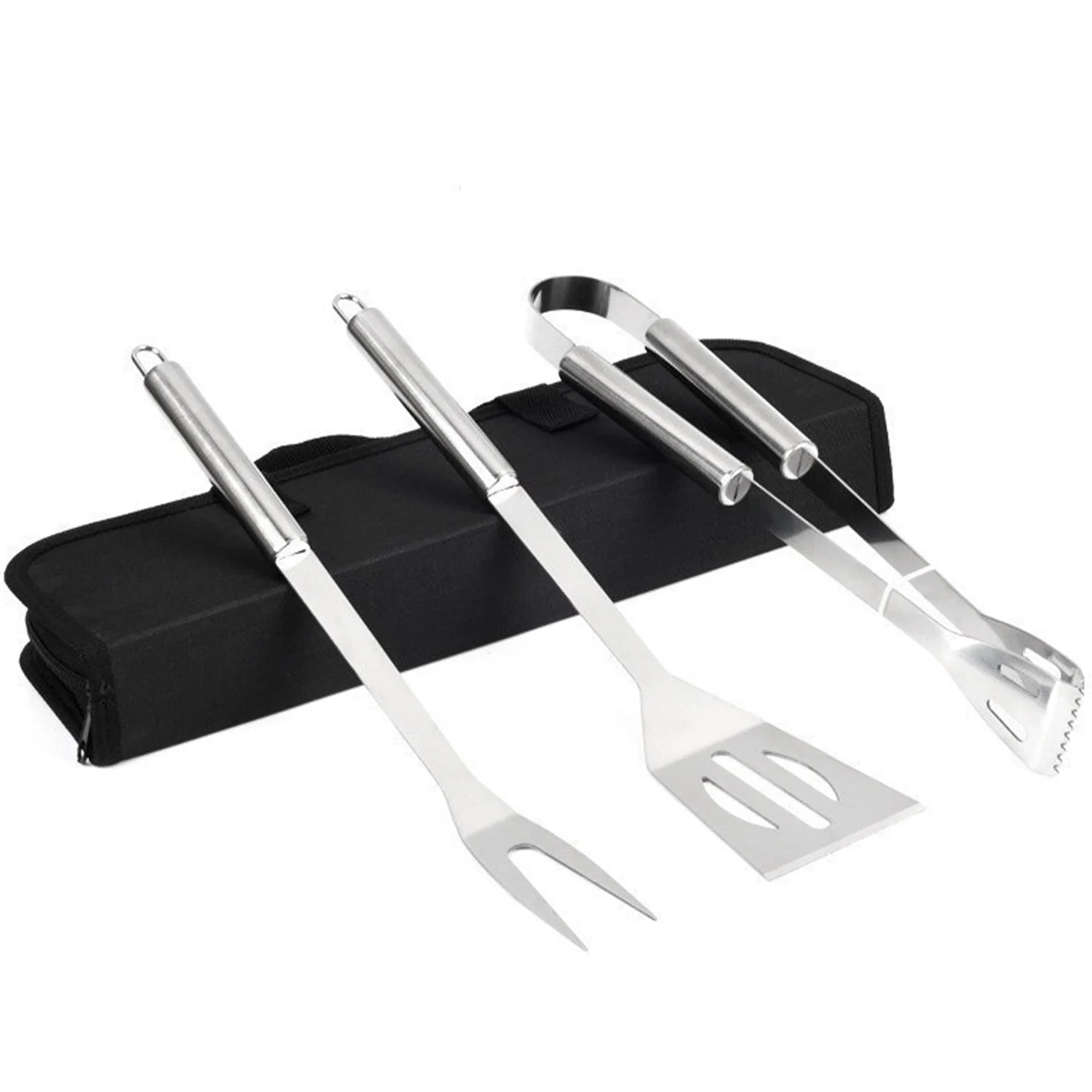 Stainless Steel Three-Piece Barbecue Set BBQ Grill Accessories Grilling Kit Tools Outdoors Camping