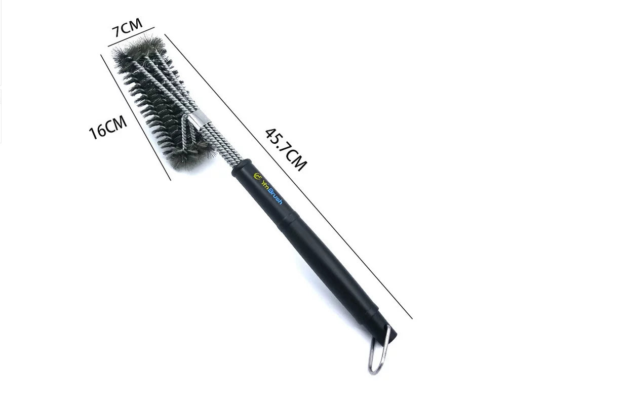 Stainless Steel BBQ Grill Brush Woven Wire Durable Barbecue Grill Brush Bristles Cleaning Tool
