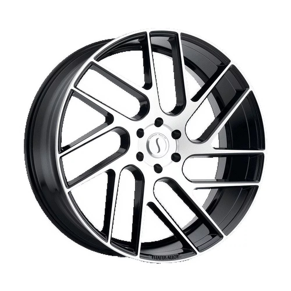 Status Juggernaut 22X9.5 6X139.7 15Et 76.1Cb Gloss Black W/ Machined Face Wheel