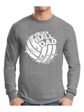 Awkward Styles Men's Volleyball Dad Graphic Long Sleeve T-shirt Tops Vintage Father`s Day Gift for Sport Dad
