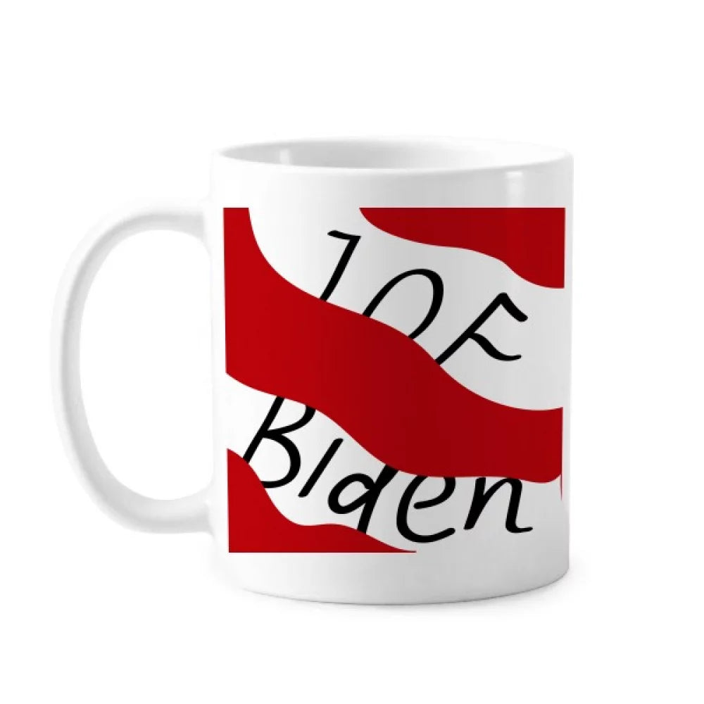 United States President Joe Biden Flag Name Mug Pottery Cerac Coffee Porcelain Cup Tableware