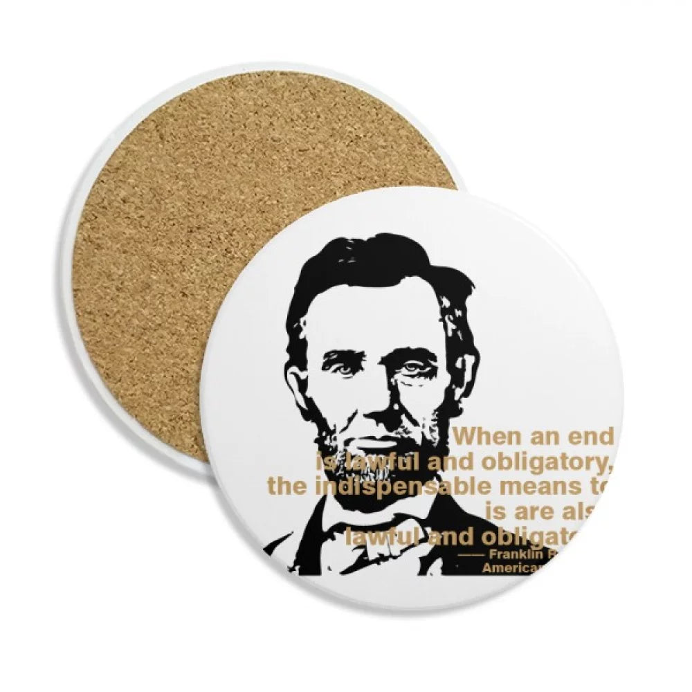 President Equality United States Coaster Cup Mug Tabletop Protection Absorbent Stone