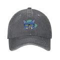 ZICANCN Adjustable Baseball Cap Women, Cartoon Drawing Cat Hats for Men Adult Washed Cotton Denim Baseball Caps Fashion, Deep Heather