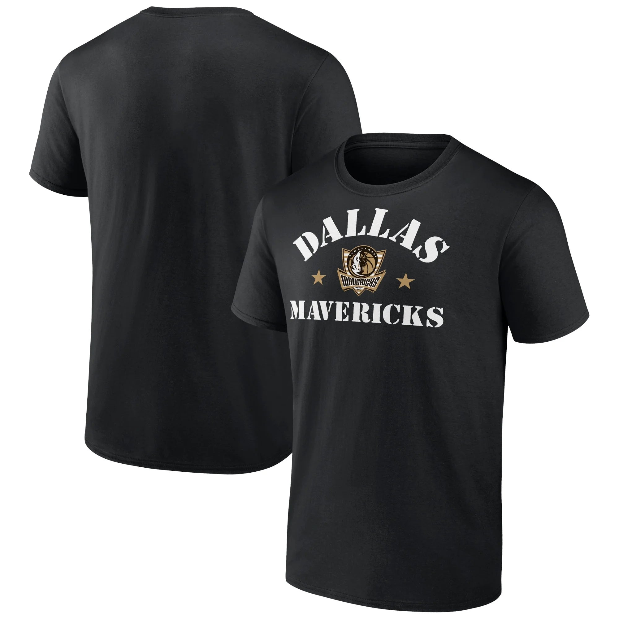 Men's Fanatics Branded Black Dallas Mavericks 2022 Hoops For Troops Training T-Shirt