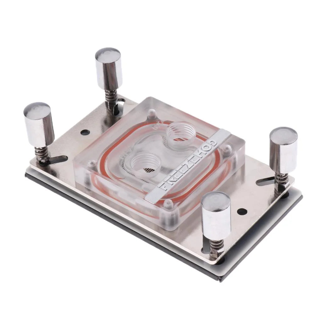 Acrylic PC CPU Water Cooling Block Copper Base Channel