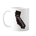 The United States California Map Outline Mug Pottery Cerac Coffee Porcelain Cup Tableware