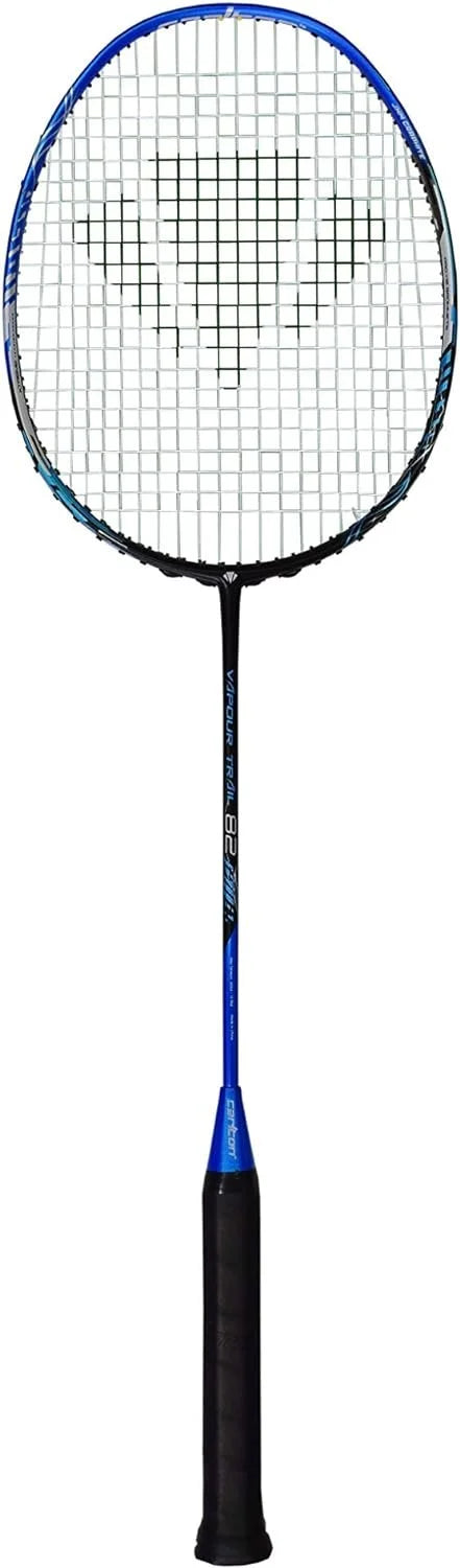 Carlton Vapour Trail 82 Badminton Racket, Black/Blue, G4, Pre Strung