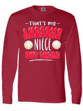 Inktastic That's My Awesome Niece Out There with Volleyballs Long Sleeve T-Shirt
