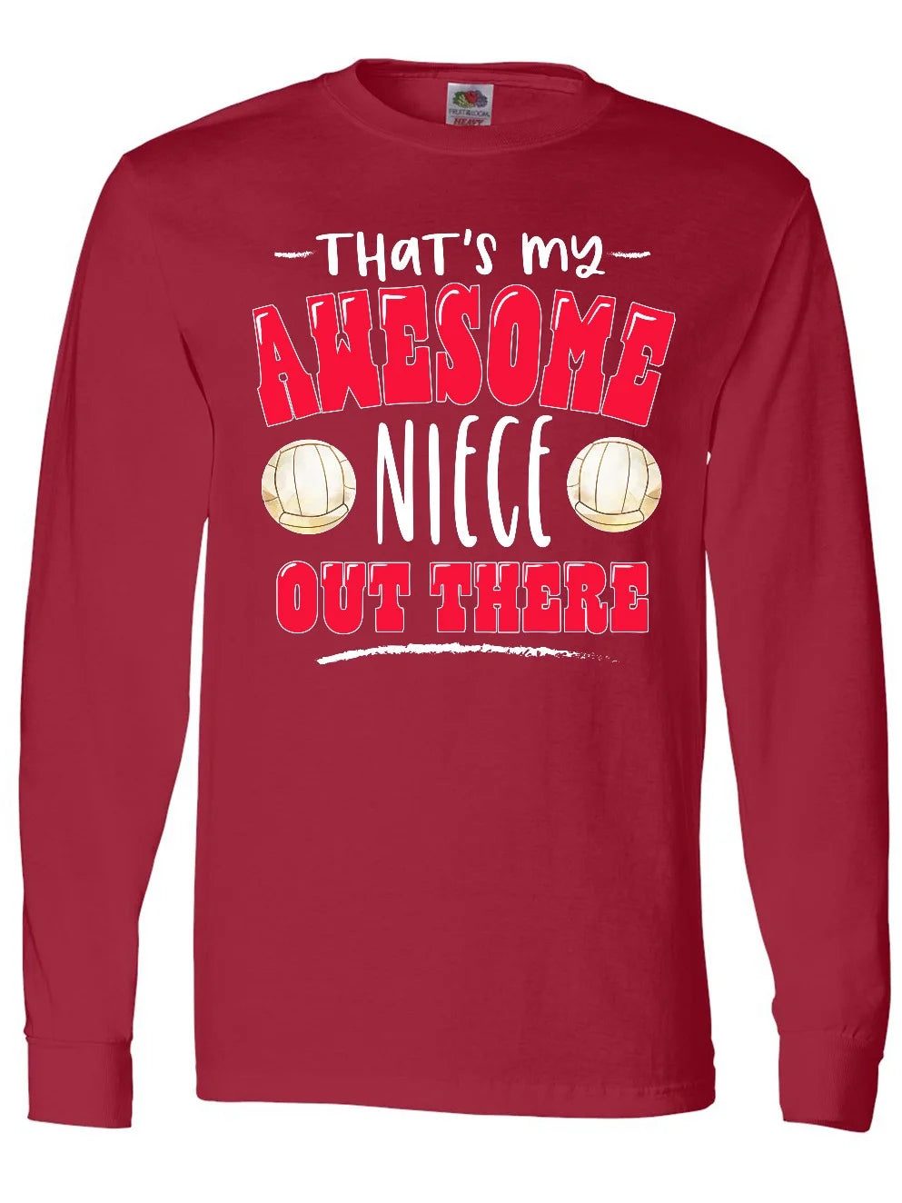 Inktastic That's My Awesome Niece Out There with Volleyballs Long Sleeve T-Shirt