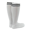 Lian Style Unisex Children 2 Pairs Knee Length Sports Socks for Baseball/Soccer/Lacrosse XS White