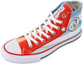 NANY JEANS Patria y Vida Canvas Shoes with Cuban Flag and Jose Marti. Unisex High Tops with Patria y Vida Flag White Sneakers