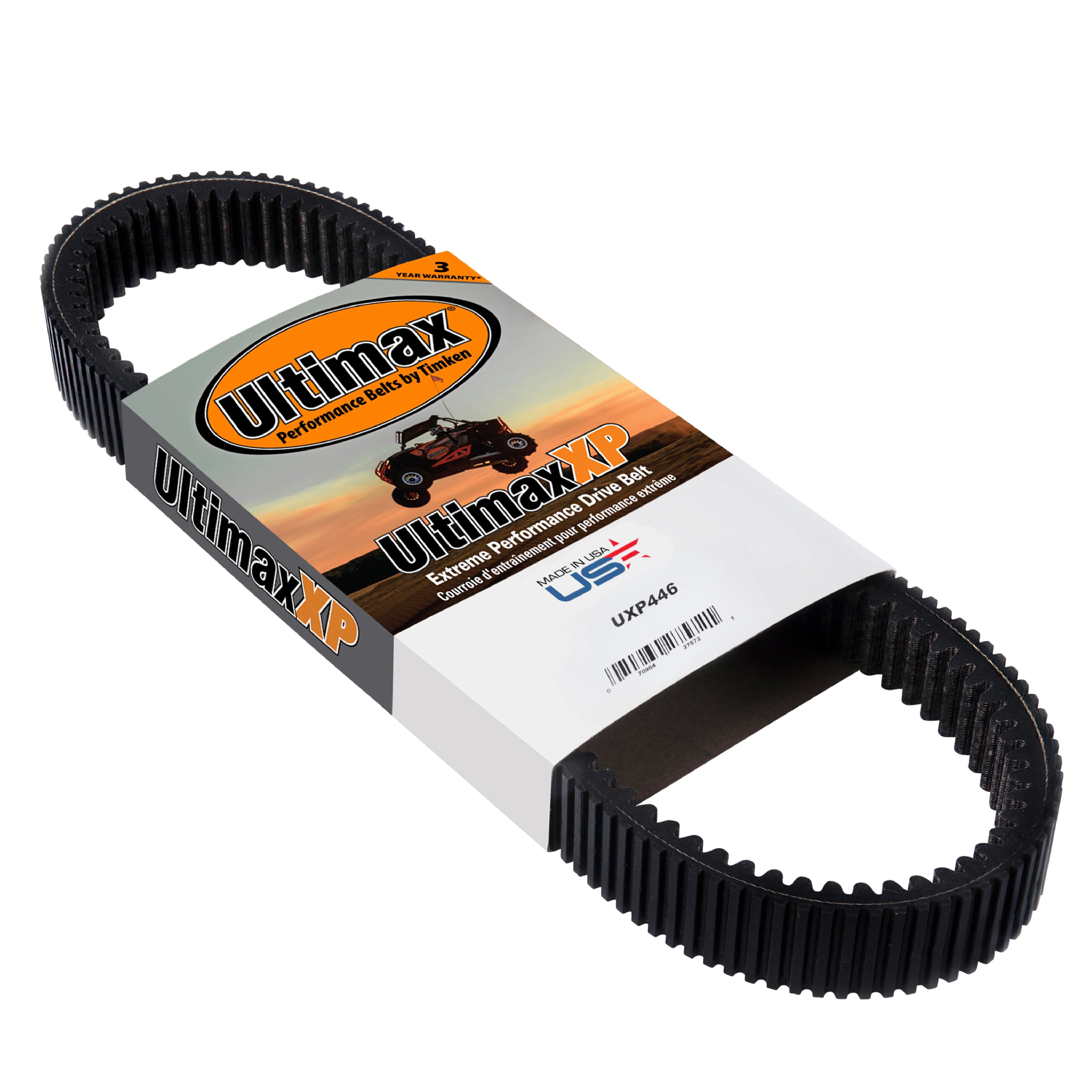Ultimax XP UXP446 ATV Drive Belt for Can-Am BRP Outlander Renegade Maverick with Sticker Pack