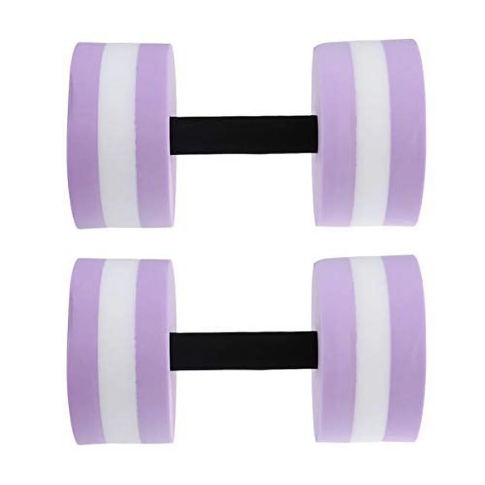 Chunhong Water Dumbbells Lightweight Aquatic Exercise Dumbells EVA Water Barbells Hand Bar for Pool Fitness Exercise Water Aerobics 2PCS (Purple)