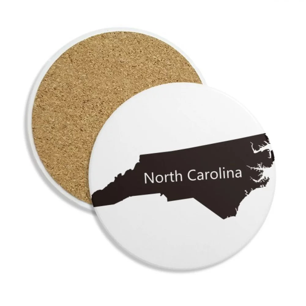 The United States North Map Outline Coaster Cup Mug Tabletop Protection Absorbent Stone