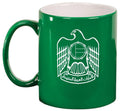 United Arab Emirates Eagle Ceramic Coffee Mug Tea Cup Gift (11oz Green)